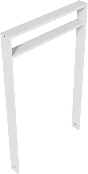 Schake Anlehnbügel aus Stahlrohr Rechteckrohr, 80 x 20 mm, mit Querholm (kleiner Abstand), Gesamtbreite: 750 mm, feuerverzinkt, 459_175