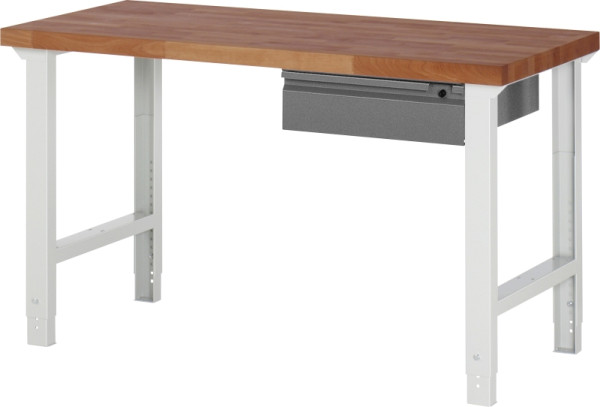 RAU Werkbank höhenverstellbar 7001I1, B1500xT700xH790-1140mm, 1xSchublade-TA, 03-7001I1-157BR4H-Z.942
