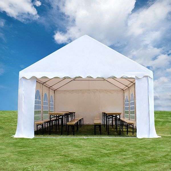 Toolport 3x3 m Partyzelt PVC-Plane 500 g/m grau-wei 6265 gnstig  versandkostenfrei online kaufen: groe Auswahl gnstige Preise |  PROFISHOP.de