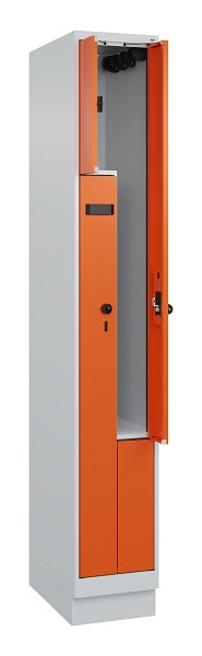 C+P Z-Spind Evolo PLUS, Sockel, 2 Fächer, 1950x300x500mm, 7035/2004, Drehriegel, 049023-102 S10005