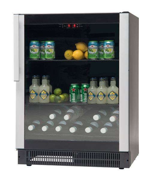 NordCap Glastürkühlschrank M 95, für Take-Away Kühlprodukte und Getränkekühlung, steckerfertig, Umluftkühlung, 477850095