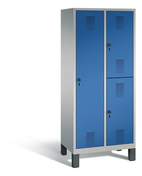 C+P Kombi-Spind Evolo, H1850xB810xT500mm, Farbe: Weißaluminium / Enzianblau, 48610-22 S10029