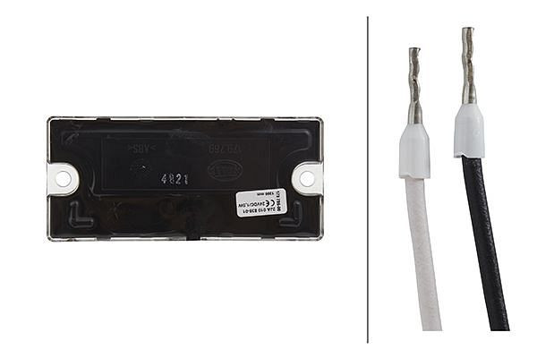 HELLA Innenraumleuchte, LED, 24V, 1.5W, LED, Anbau/geschraubt, Lichtscheibenfarbe: glasklar, Innenraum, 2JA 010 838-017