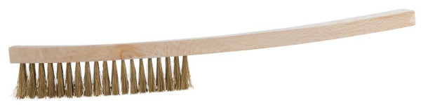 KS Tools BRONZEplus Drahtbürste, Zinnbronzedraht, gewellt, 4 Reihen, 963.9582