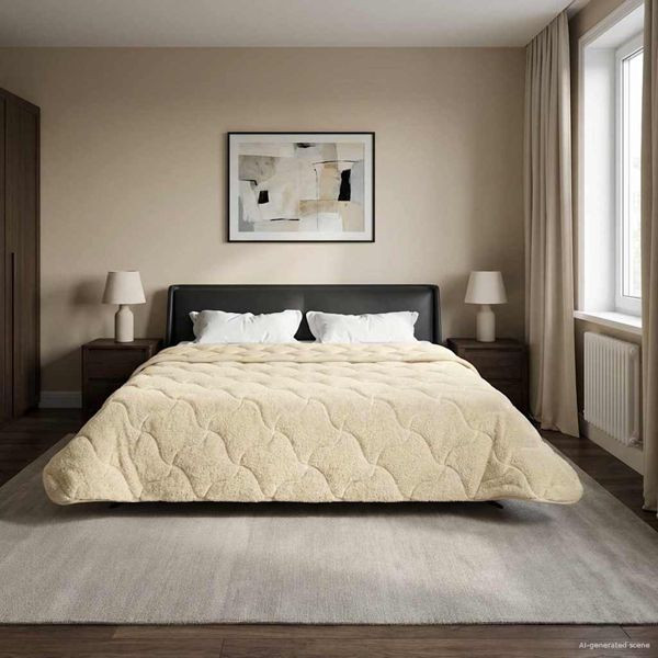 vidaXL Winterbettdecke 200 x 220 cm Winter Creme Atmungsaktiv, 42026369