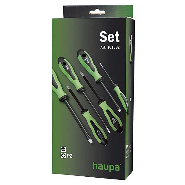 Haupa 2K-Schraubendrehersatz PZ 6-teilig, 101562, 4011923154073