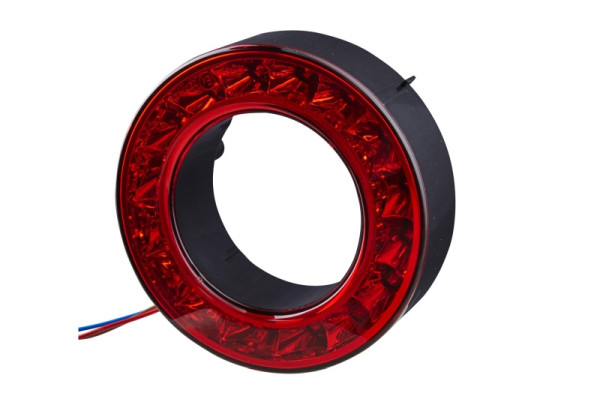 HELLA Schlussleuchte, LED, 24V, Anbau/Schraubanschluss, Lichtscheibenfarbe: rot, Kabel: 250mm, Stecker: AMP, rechts/links, 2SB 009 362-011
