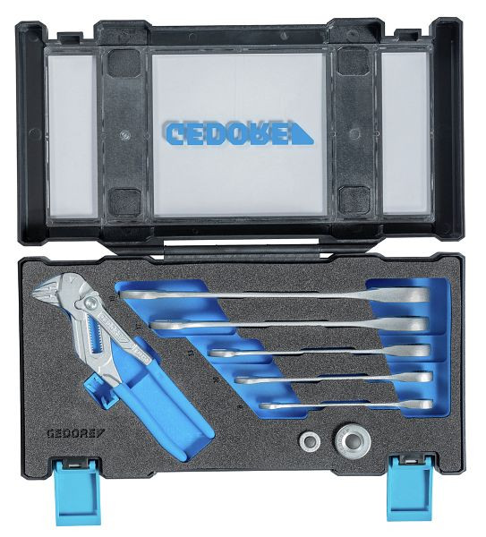 GEDORE 7 RA 183 Ratschenschlüssel-Satz mit Zangenschlüssel, 3416356