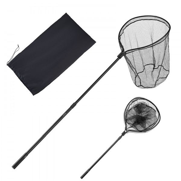 VEVOR Teleskopischer Angelkescher 238 cm, Fischschonendes PVC-beschichtetes Nylonnetz, Aluminiumkescherstange, CWLHJPEGJZG0U1SZU001V0