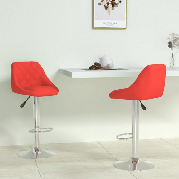 vidaXL Barhocker 2 Stk. Rot Kunstleder, elegant, modern, 335181