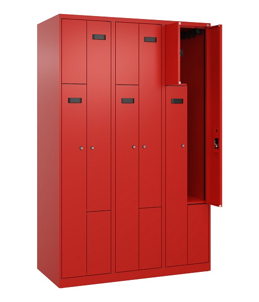 C+P Z-Spind Evolo PLUS, 6 Fächer, 1850x1200x500mm, 3020/3020, Zylinderschloss, 049003-326 S10048