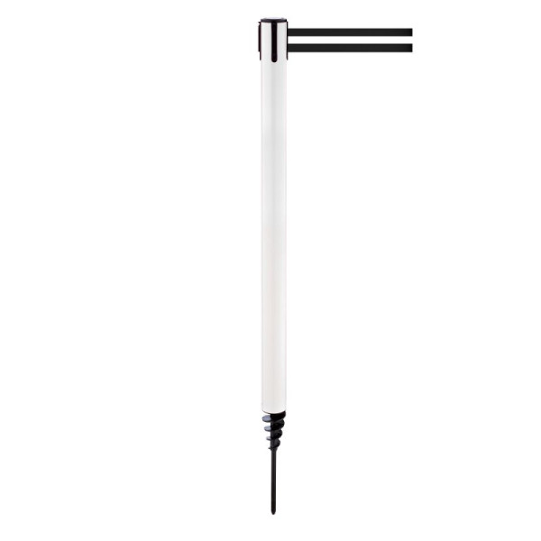 Stein HGS Personenleitsystem -P-Line Outside-, weiß, schwarz/weiß/schwarz waagerecht (gestreift), mit Gurtendstück (Standard), 37690-0401