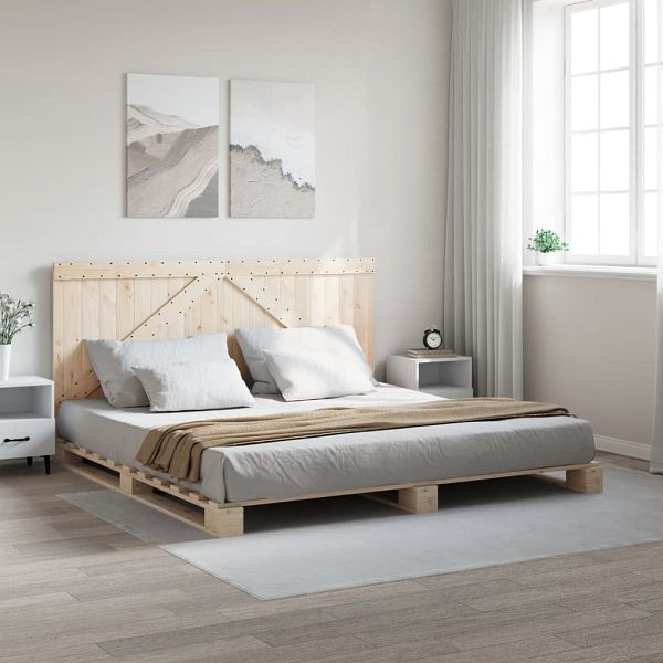 vidaXL Massivholzbett mit Kopfteil 200x200 cm Kiefer, 3281555