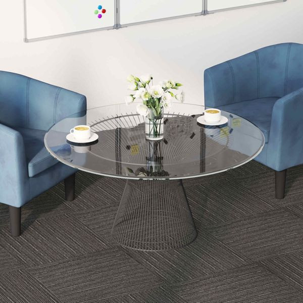 vidaXL Teppichfliese Gestreift Dunkelbraun 50 x 50 cm 36-teilig, 42032473