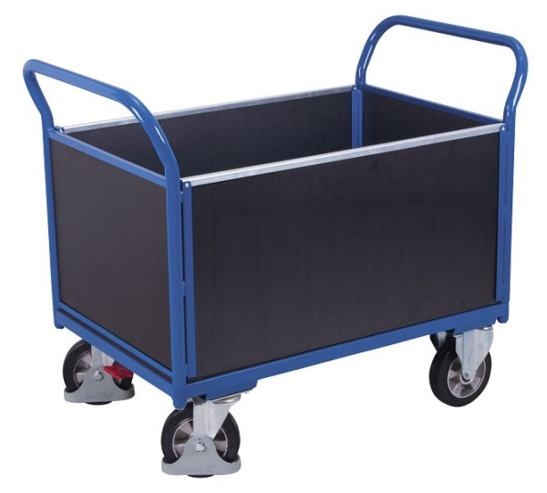 VARIOfit Vierwandwagen mit Siebdruckplatte, Ladefläche: 1.595 x 750 mm, RAL 5010 enzianblau, sw-800.299