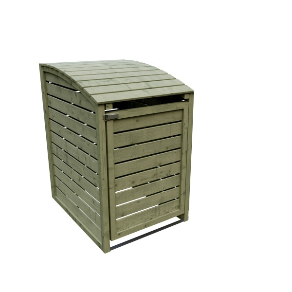 T&J HENRI Mülltonnenabtrennung 1-fach, B 75 x T 90 x H 120 cm, inkl. Rückwand, kdi-grün, 21825