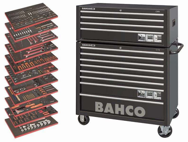 Bahco Großer Werkstattwagen mit umfangreichem Werkzeugsortiment – 758-teilig, MONSTER