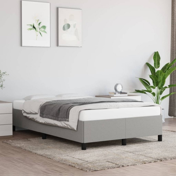 vidaXL Bettgestell Hellgrau 120x200 cm Stoff, Polyester, 347050