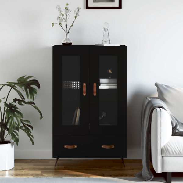 vidaXL Highboard Schwarz 69,5x31x115 cm Holzwerkstoff, 828269