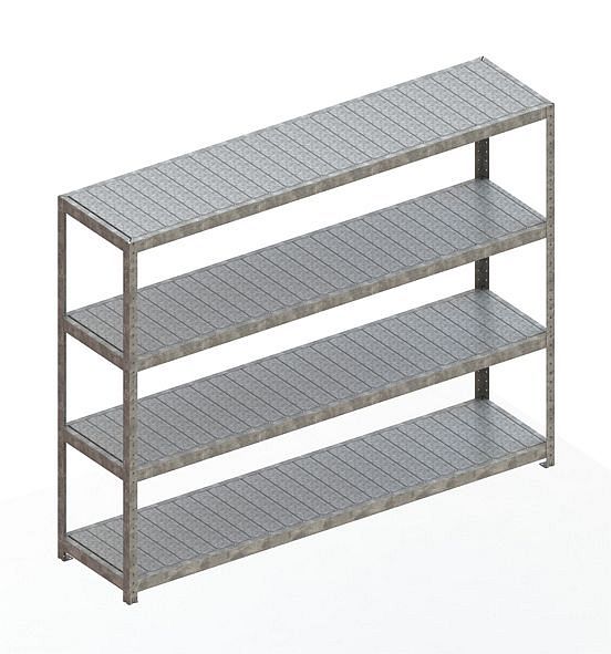 Meta SPEED - RACK Regal 1970x2500x600 mm mit Stahlpaneelen verzinkt ...