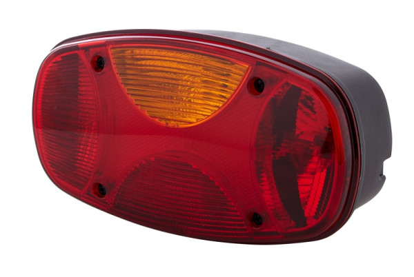 HELLA Heckleuchte, Cargoluna, Glühlampe, 12V, Anbau/geschraubt, Lichtscheibenfarbe: mehrfarbig, Stecker: Rundstecker, links, 2VA 343 640-131