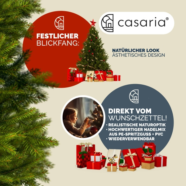 DEUBA Künstlicher Weihnachtsbaum, 140 cm Höhe, inklusive Standfuß, 107681