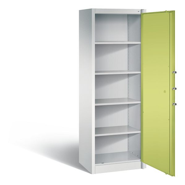 C+P Feuerschutzschrank Certos, H1950xB650xT500mm, Farbe: Vulkangrau / Schwarzgrau, Klinkengriff, 5 OH, 1161-000 S10185