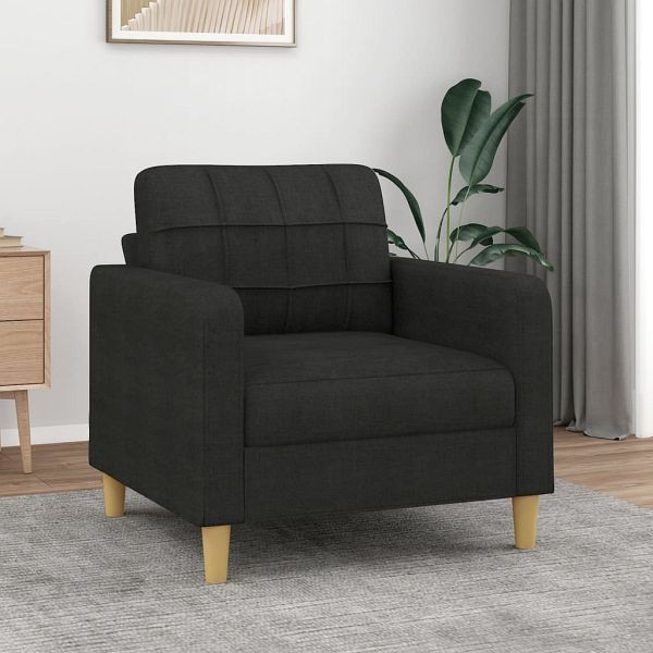 vidaXL Sofasessel Schwarz 60 cm Stoff, Polyester, 359079