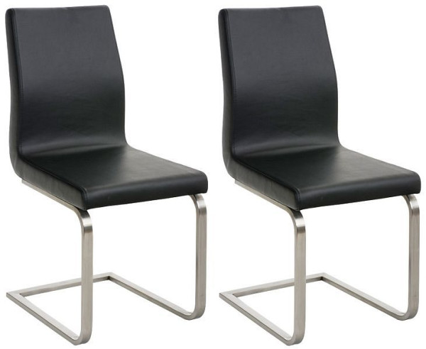 CLP 2er Set Esszimmerstühle Belfort, schwarz, 322805