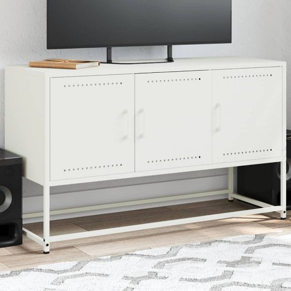 vidaXL TV-Schrank Weiß 100,5x39x60,5 cm Stahl, Top-Qualität, 846481