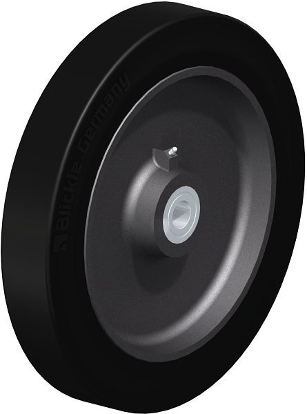 Blickle GEV 500/35K Rad aus Elastik-Vollgummi, Schwarz, 608174