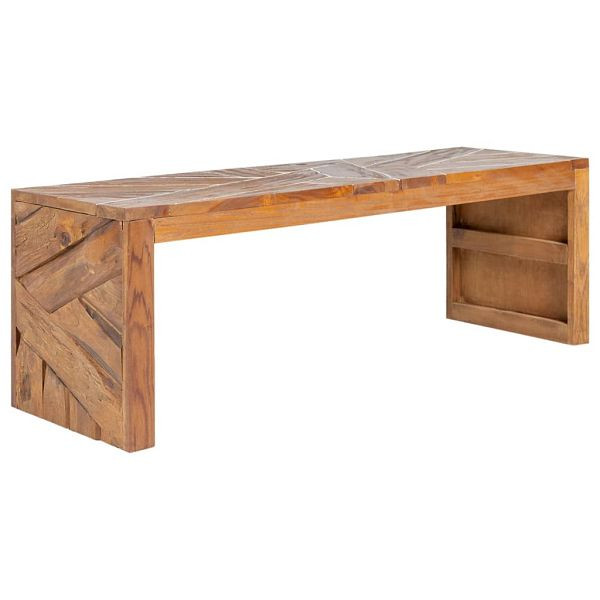 vidaXL TV-Schrank 110x60x38 cm Massivholz Teak, Erosion-Finish, 326176