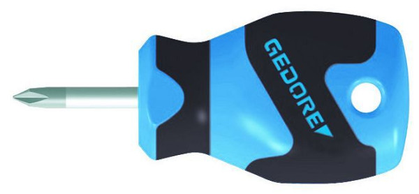 GEDORE 3K-Schraubendreher für Kreuzschlitzschrauben, kurze Form, PH 1, 1482440