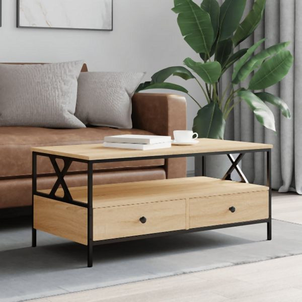 vidaXL Couchtisch Sonoma-Eiche 100x51x45 cm Holzwerkstoff, 835300