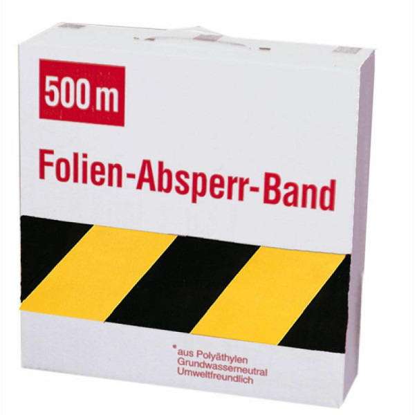 Stein HGS Absperrband, Reißfest 500 m, 5 Rollen à 500 m / inkl. Abrollkarton, 17339