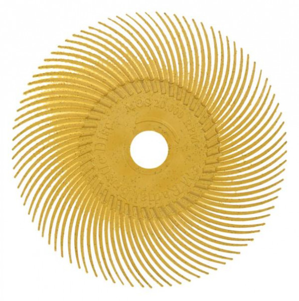 3M Scotch-Brite Radial Bristle Brush RB-ZB, gelb, 76,2 mm x 9,5 mm, P80, Typ C, VE: 80 Stück, 7000000771