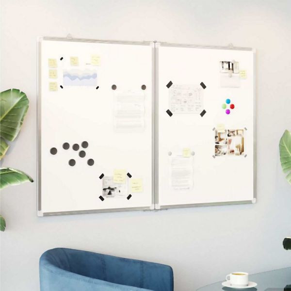 vidaXL Magnetisches Whiteboard Klappbar 120x100x1,7 cm Aluminium, 4005357
