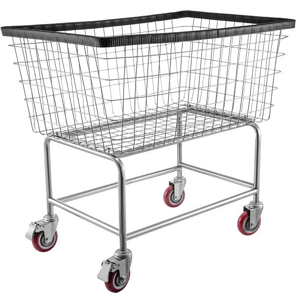 VEVOR Draht-Wäschewagen, Draht-Wäschekorb, 4,5 Scheffel, robust, mit 5-Zoll-Rädern, XYCDG200F-D000001V0