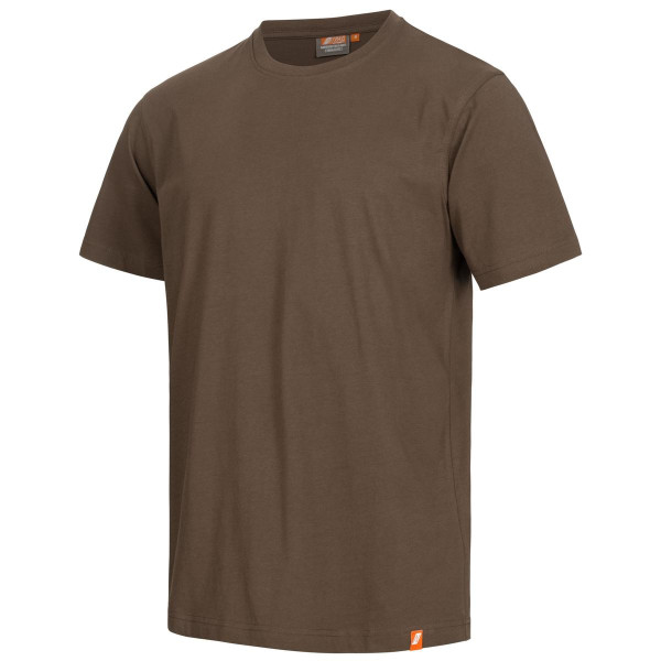 NITRAS MOTION TEX LIGHT, T-Shirt, vorgewaschen, Rundhals, Nackenband, 100% Baumwolle, 160 g/qm, Größe: L, Farbe: braun, VE: 20 Stück, 7005-5000-L
