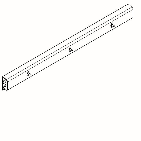 KWC Armatureneinheit, Edelstahl, Wandmontage, 3 Waschplätze, 1800 mm, Wasser links, 2030071604