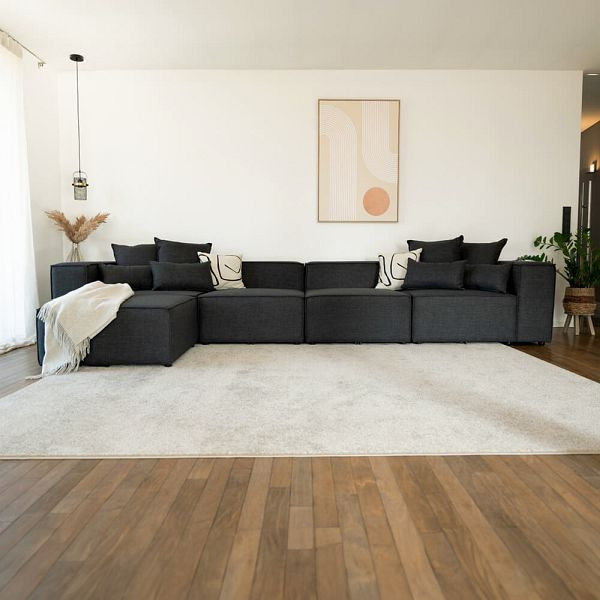HOME DELUXE Modulares Sofa VERONA XL - 414 x 207 cm Anthrazit, 51305