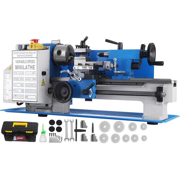 VEVOR Drehmaschine 550W Metall Drehmaschine 7x12inch Precision Mini Metal Lathe 2500RPM, 0618-3BMNCC000001V2