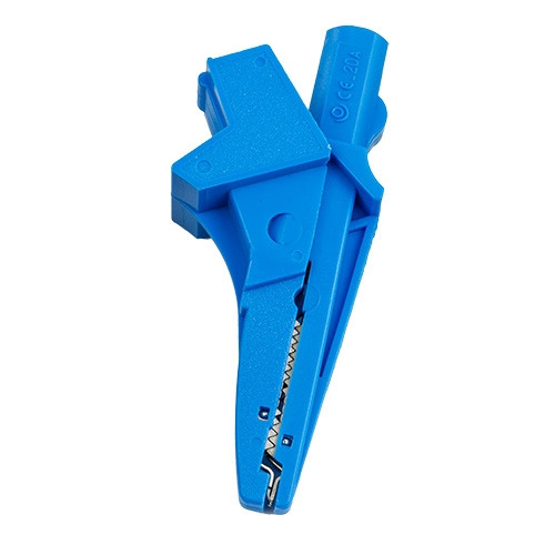 HT Instruments Krokodil Klemme in der Farbe blau (20A), 1003130