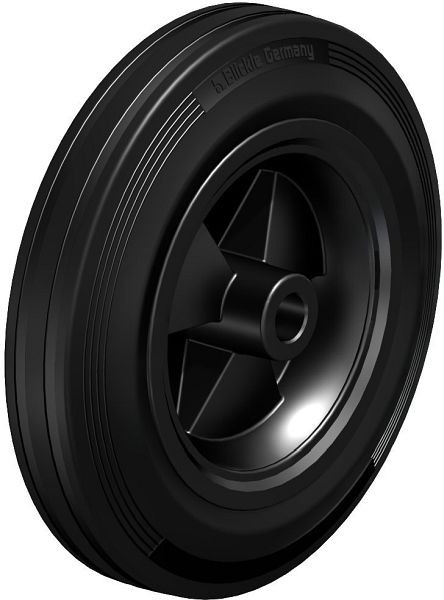 Blickle VPP 250/20-74G Rad aus Vollgummi, Schwarz, 32433