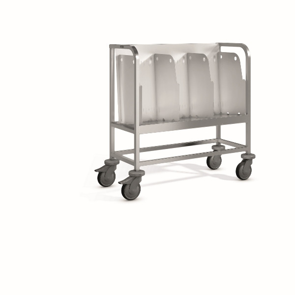 B.PRO TWH 1 H Tellerwagen für 1-seitige Beschickung, hohe Ausführung, Kunststoffrollen, 575183