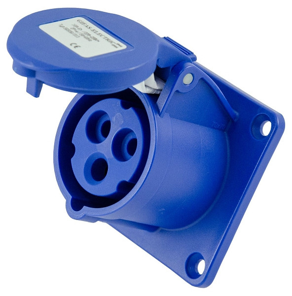 GIFAS Kunststoff CEE-Einbausteckdose, 3 x 63 A/230 V, 279345