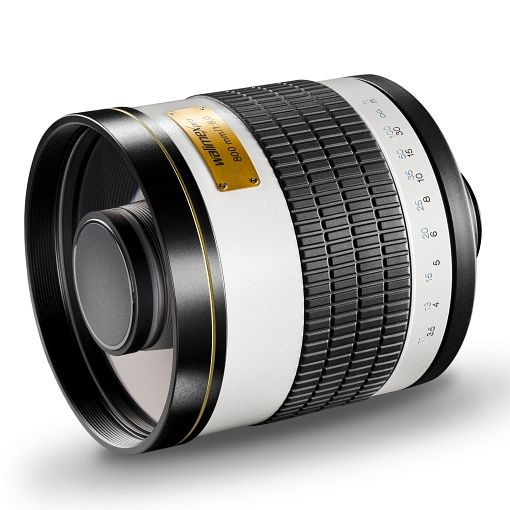 Walimex pro MF Objektiv, 800/8,0 DSLR Spiegeltele im Objektivbeutel mit Front- und Rückendeckel Nikon F, 1015551