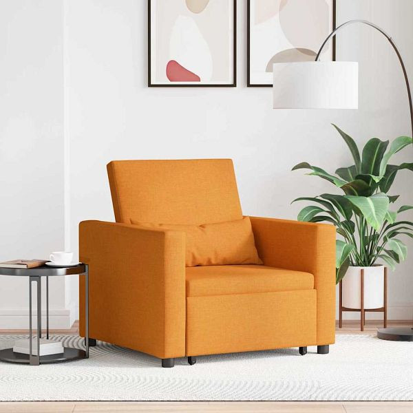 vidaXL Einzel-Schlafsofa Dunkelgelb 90 x 165 x 87 cm Stoff, 42002693