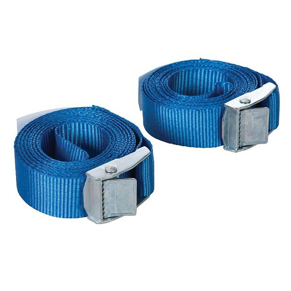 Silverline Spanngurte mit Metall-Klemmschnallen, 2,5 m x 25 mm, Doppelpackung, 2,5 mm x 25 mm, 449682