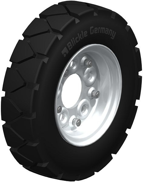 Blickle VLEA 410/5 Rad aus Super-Elastik-Vollgummi, Schwarz, 264119